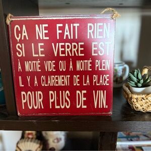 Vintage style metal plate for bar